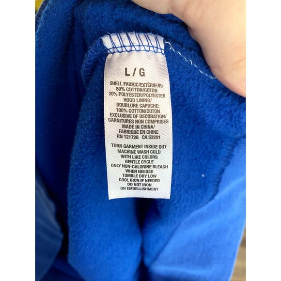 Y2K Aeropostale Men's Blue Branded Logo Hoodie L - Picture 10 of 11